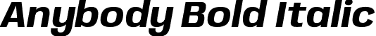 Anybody Bold Italic font | Anybody-BoldItalic.otf