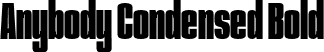 Anybody Condensed Bold font | Anybody-CondensedBold.otf