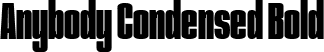 Anybody Condensed Bold font | Anybody-CondensedBold.ttf