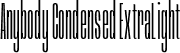 Anybody Condensed ExtraLight font | Anybody-CondensedExtraLight.otf