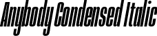 Anybody Condensed Italic font | Anybody-CondensedItalic.otf