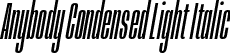 Anybody Condensed Light Italic font | Anybody-CondensedLightItalic.otf