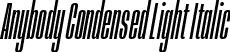 Anybody Condensed Light Italic font | Anybody-CondensedLightItalic.ttf