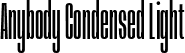 Anybody Condensed Light font | Anybody-CondensedLight.otf