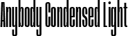 Anybody Condensed Light font | Anybody-CondensedLight.ttf