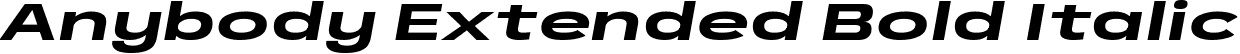 Anybody Extended Bold Italic font | Anybody-ExtendedBoldItalic.ttf