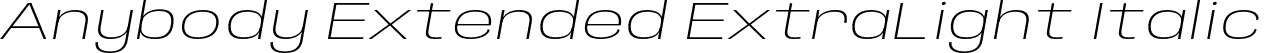 Anybody Extended ExtraLight Italic font | Anybody-ExtendedExtraLightItalic.otf