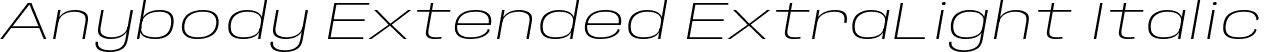 Anybody Extended ExtraLight Italic font | Anybody-ExtendedExtraLightItalic.ttf