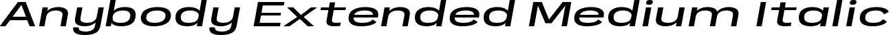 Anybody Extended Medium Italic font | Anybody-ExtendedMediumItalic.ttf