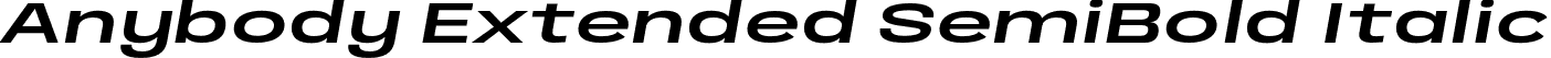 Anybody Extended SemiBold Italic font | Anybody-ExtendedSemiBoldItalic.otf