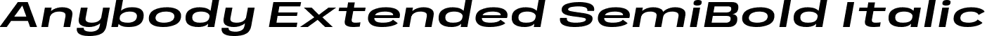 Anybody Extended SemiBold Italic font | Anybody-ExtendedSemiBoldItalic.ttf