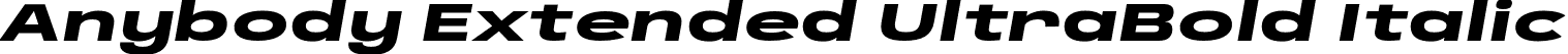Anybody Extended UltraBold Italic font | Anybody-ExtendedUltraBoldItalic.otf