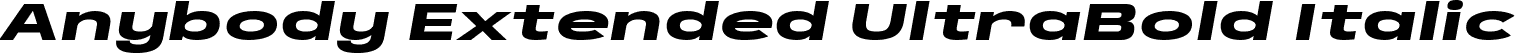 Anybody Extended UltraBold Italic font | Anybody-ExtendedUltraBoldItalic.ttf