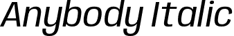 Anybody Italic font | Anybody-Italic.otf