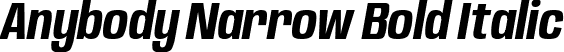 Anybody Narrow Bold Italic font | Anybody-NarrowBoldItalic.ttf