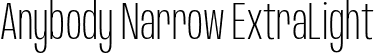 Anybody Narrow ExtraLight font | Anybody-NarrowExtraLight.otf