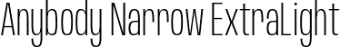 Anybody Narrow ExtraLight font | Anybody-NarrowExtraLight.ttf