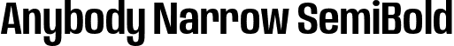 Anybody Narrow SemiBold font | Anybody-NarrowSemiBold.otf