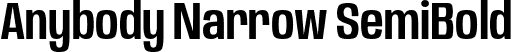Anybody Narrow SemiBold font | Anybody-NarrowSemiBold.ttf