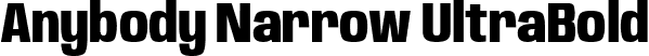 Anybody Narrow UltraBold font | Anybody-NarrowUltraBold.ttf
