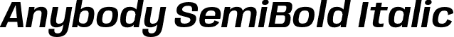 Anybody SemiBold Italic font | Anybody-SemiBoldItalic.otf