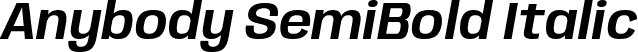 Anybody SemiBold Italic font | Anybody-SemiBoldItalic.ttf