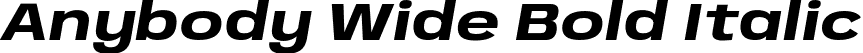 Anybody Wide Bold Italic font | Anybody-WideBoldItalic.otf