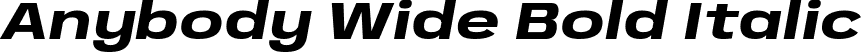 Anybody Wide Bold Italic font | Anybody-WideBoldItalic.ttf