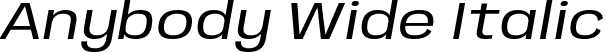 Anybody Wide Italic font | Anybody-WideItalic.ttf