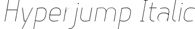 Hyperjump Italic font | Hyperjump Hairline Oblique.ttf