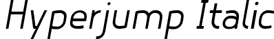 Hyperjump Italic font | Hyperjump Regular Oblique.ttf