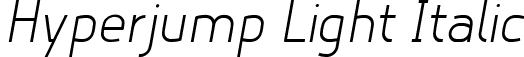 Hyperjump Light Italic font | Hyperjump Light Oblique.ttf