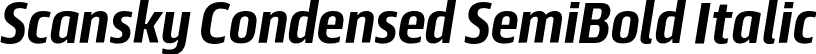 Scansky Condensed SemiBold Italic font | Satori TF - Scansky Condensed SemiBold Italic.otf