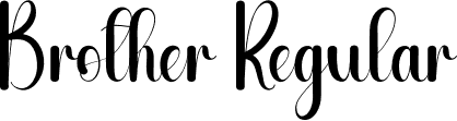 Brother Regular font | Brother.otf