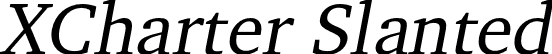 XCharter Slanted font | XCharter-Slanted.otf