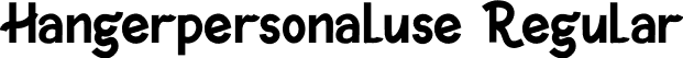 Hangerpersonaluse Regular font | Hangerpersonaluse-vmggE.otf