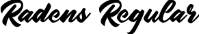 Radens Regular font | Radens.ttf