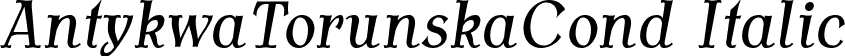 AntykwaTorunskaCond Italic font | AntykwaTorunskaCond-Italic.ttf