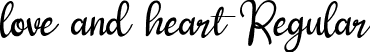 love and heart Regular font | Loveandheart-ywjpM.ttf