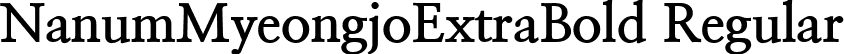 NanumMyeongjoExtraBold Regular font | NanumMyeongjo-ExtraBold.ttf