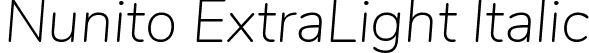 Nunito ExtraLight Italic font | Nunito-ExtraLightItalic.ttf