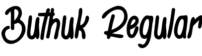 Buthuk Regular font | Buthuk.otf