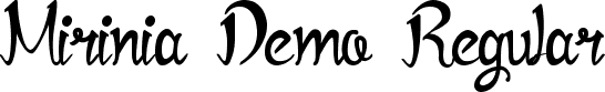 Mirinia Demo Regular font | MiriniaDemoRegular.ttf