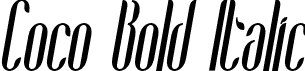 Coco Bold Italic font | CocoBoldcondenseditalic-MVZPw.otf