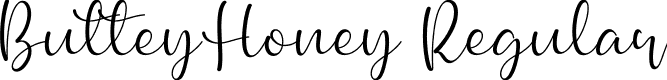 ButteyHoney Regular font | Butteyhoney-GOlLm.ttf