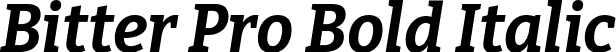 Bitter Pro Bold Italic font | BitterPro-BoldItalic.ttf