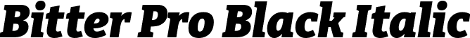 Bitter Pro Black Italic font | BitterPro-BlackItalic.ttf