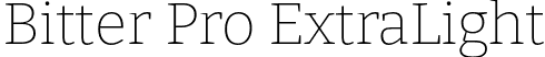 Bitter Pro ExtraLight font | BitterPro-ExtraLight.otf