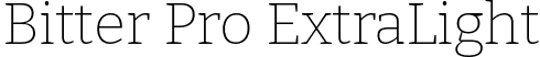 Bitter Pro ExtraLight font | BitterPro-ExtraLight.ttf