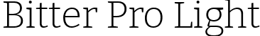 Bitter Pro Light font | BitterPro-Light.ttf